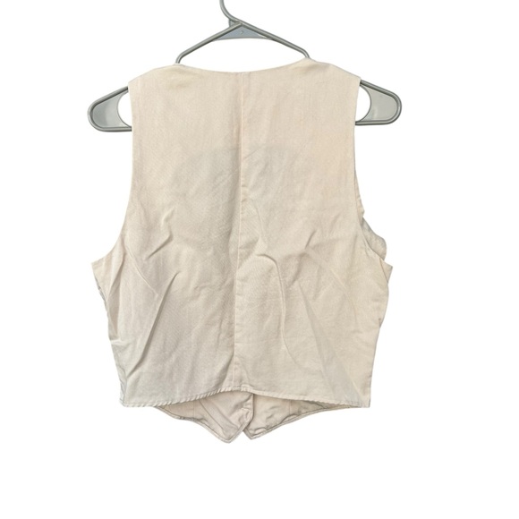 Reformation The Devin Sleeveless Vest Top - TENCEL - Size 8 - Tan Cream - Picture 5 of 13